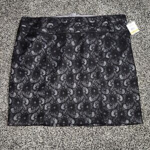 Relativity Black Lace Pencil Skirt Women Sz 24W Career Business Dress Modest Nwt